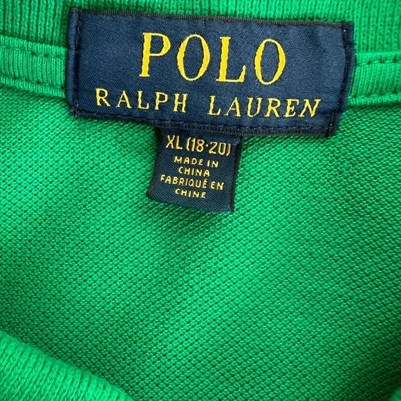 Boy’s “Polo Ralph Lauren” Green Polo Shirt